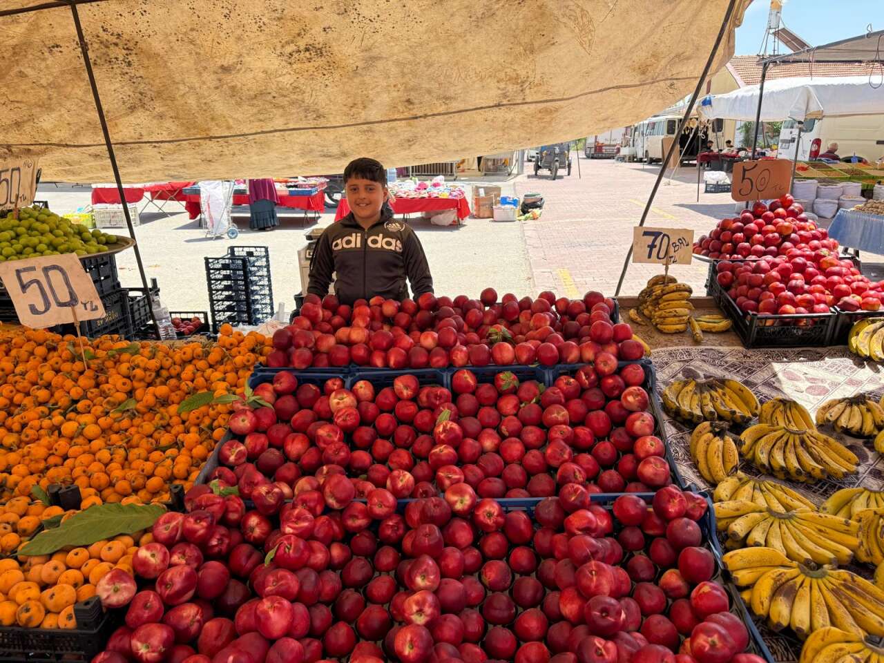 Konya’nın pazarlarında yaz bereketi! Tezgahlar renklendi, fiyatlar dikkat çekti 2